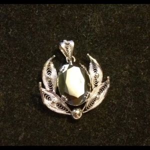 Vintage Sorrento Hematite Pendant